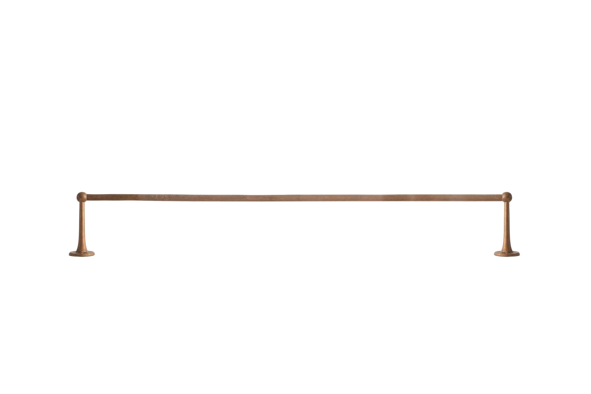 Dauby houder met 2 lange eindsteunen - ruw brons (RB)   1000mm
