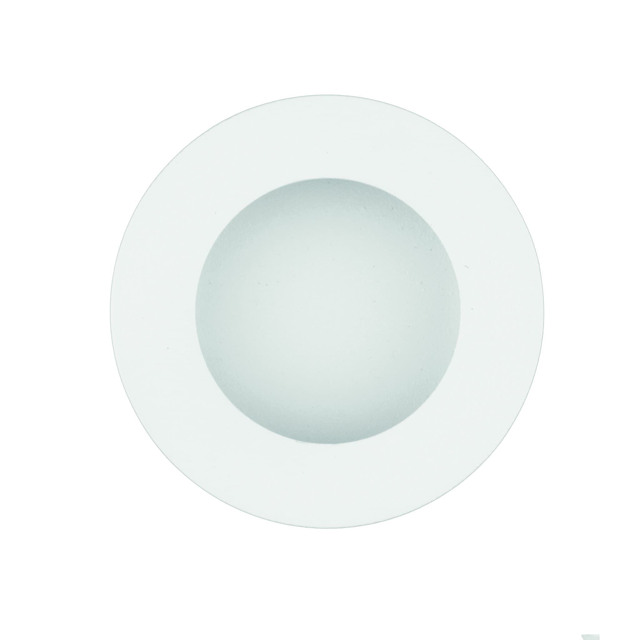 Inkapschelp klein rond blind - Wit met structuur