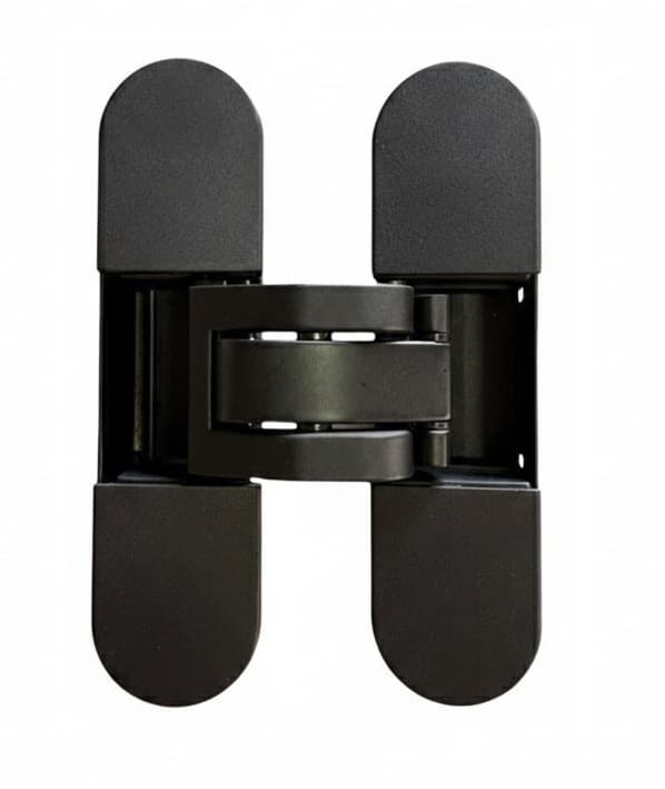 Onzichtbare zwarte 3D scharnieren 111x29mm - 80kg