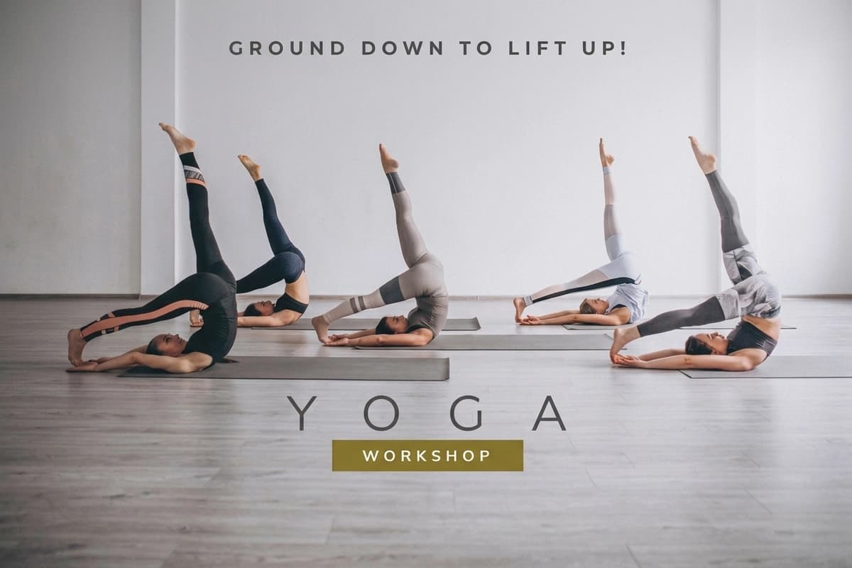 Zen + Sweat Yoga Facebook Canva Templates Promo 8-Pack