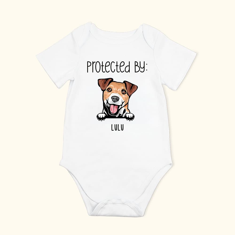 Gepersonaliseerde Hond en Kat Ontwerp Katoen Zachte Korte Mouw Baby Onesie Baby Shower Verjaardag Kerstcadeau voor Baby