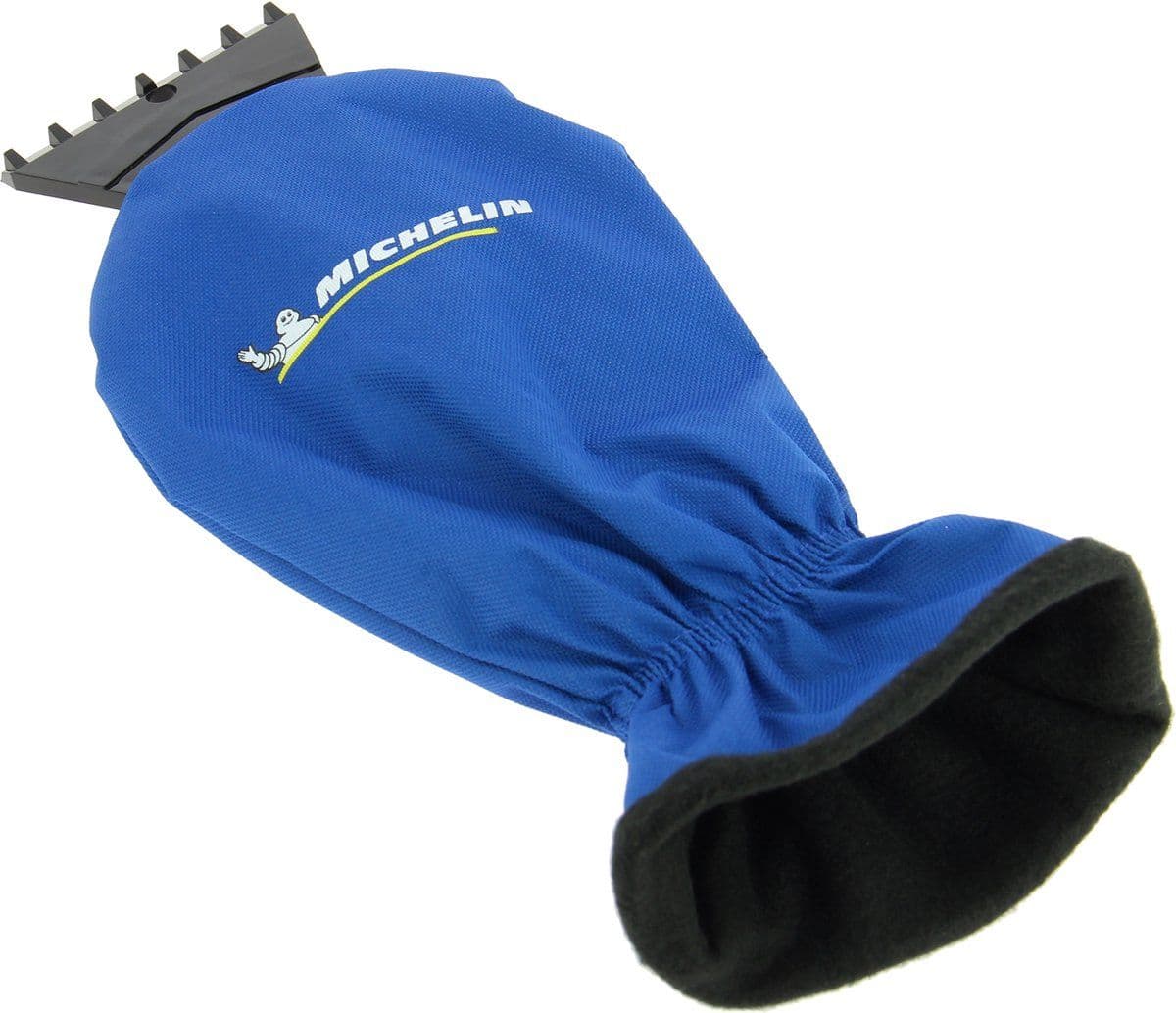 Michelin IJskrabber - Ruitenkrabber met handschoen - 10 cm blad - Blauw