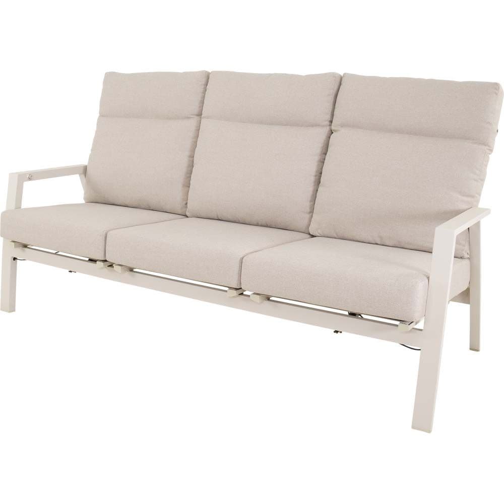 Ohio - Loungebank 3-persoons - Aluminium frame mat beige - Kussens 240gr/m² olefin