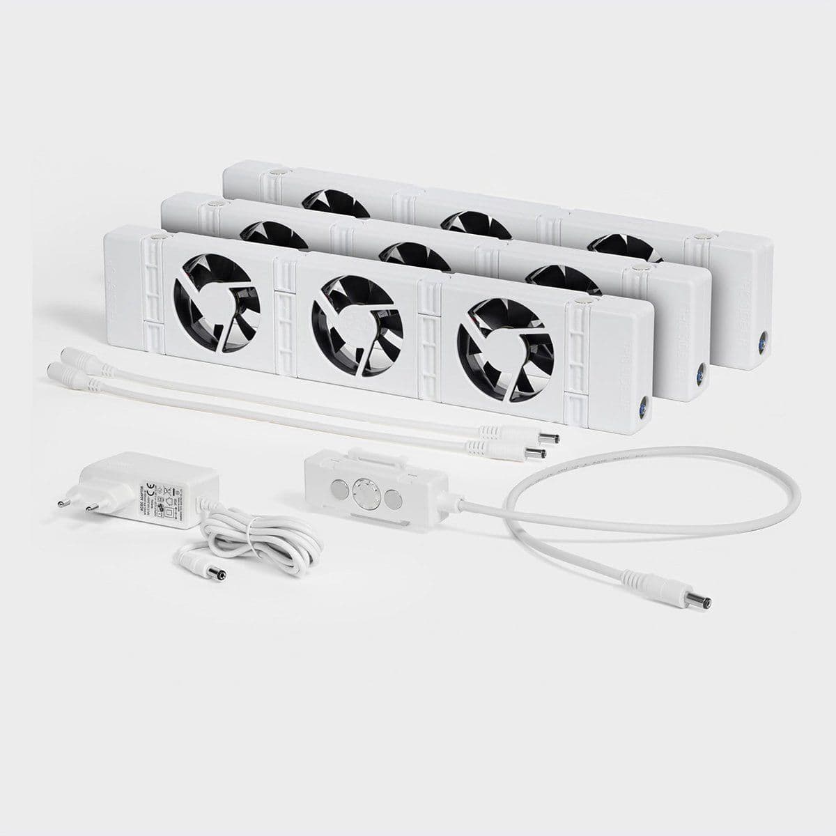 SpeedComfort Radiator Ventilator Trio set - Energiezuinig - Tot 22% energiebesparing - Fluisterstil - Wit