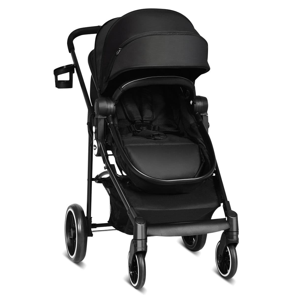 Coast 2-in-1 Kinderwagen - Hoge Landschapswagen - Omkeerbare Zitting - Grijs/Zwart