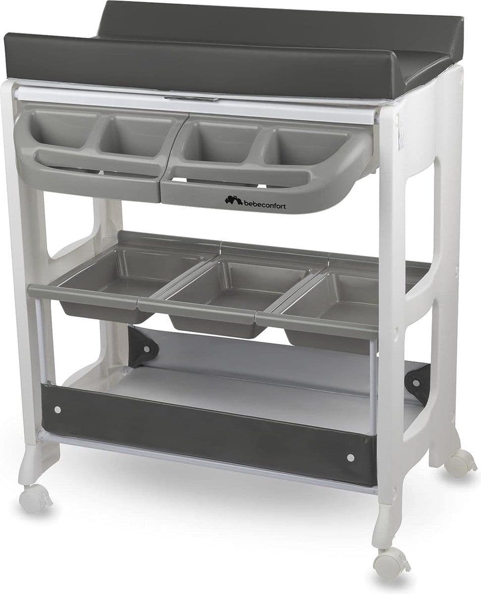 Bebeconfort Dolphy - Bad- en verschoningsunit - 2-in-1 met opbergvakken - Grey Mist