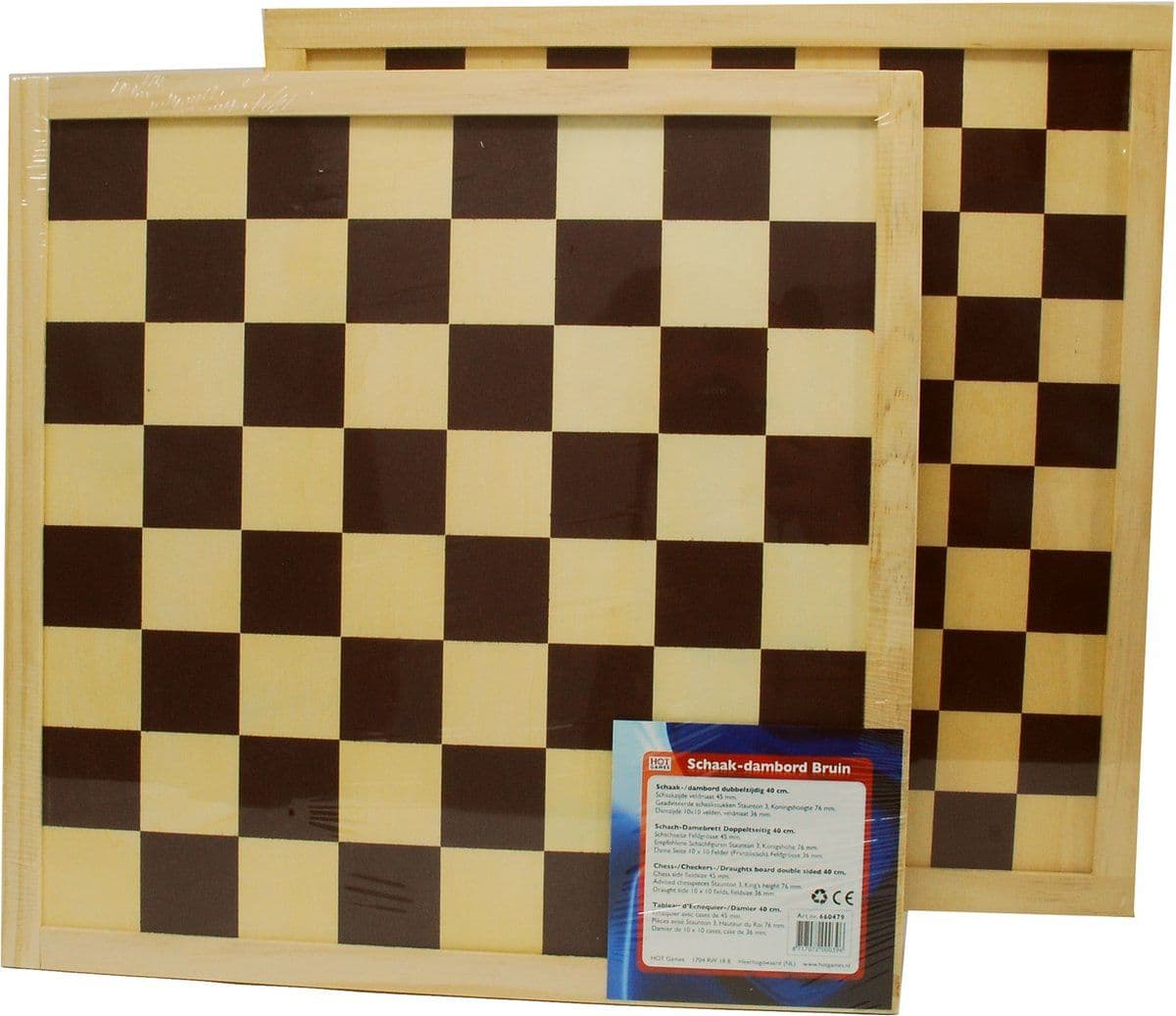 Hot Sports Schaak-dambord Bruin 40cm