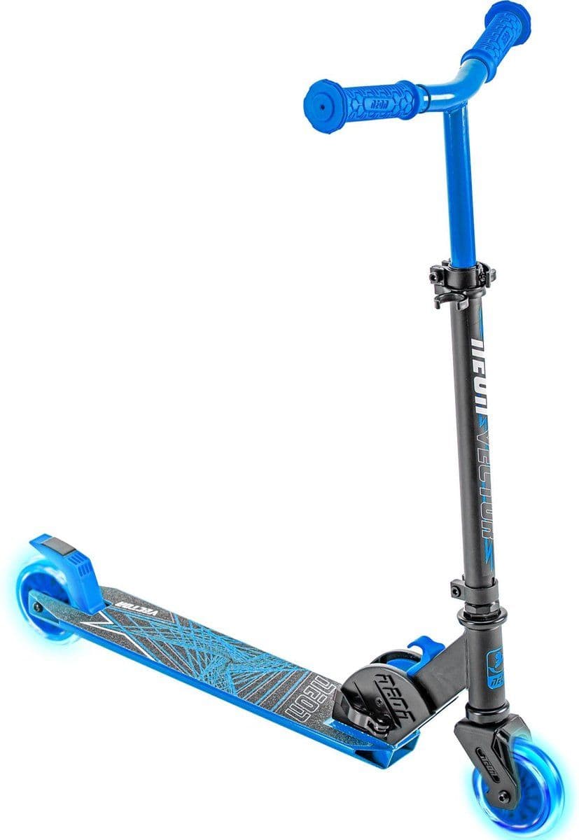 Yvolution Neon Vector - Stuntstep - Lichtgevende LED-wielen - Blauw