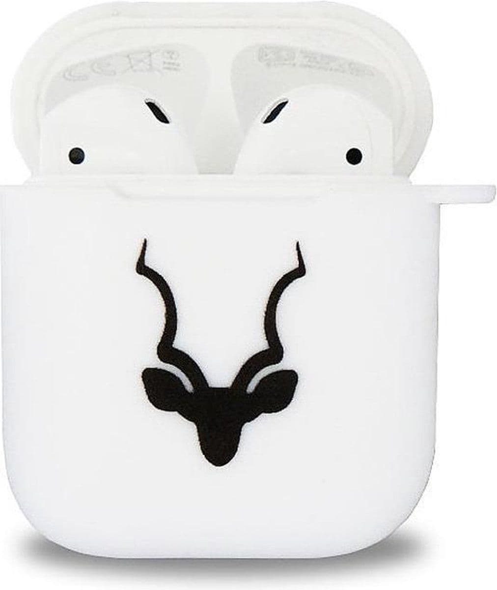 Kudu AirPods beschermhoes - AirPods 2 Case - Zwart - Krasvrij - Soft TPU - Inclusief schoonmaak set & sleutelring