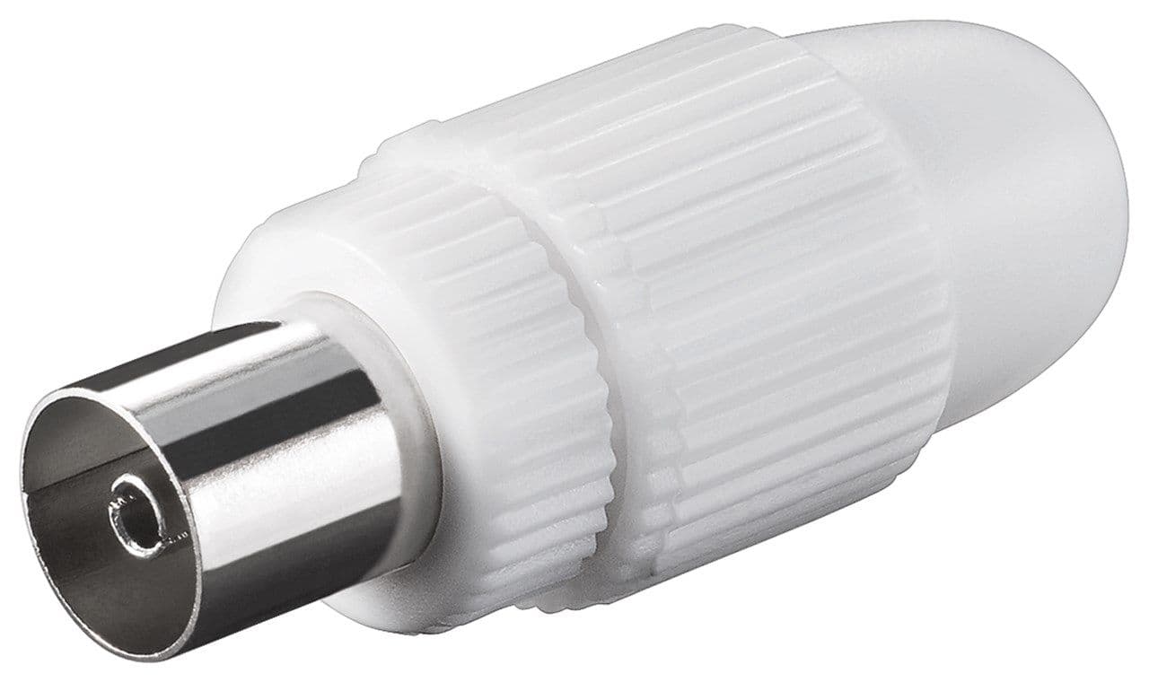 Goobay coax koppeling met schroefbevestiging - schroefbare coax connector van kunststof