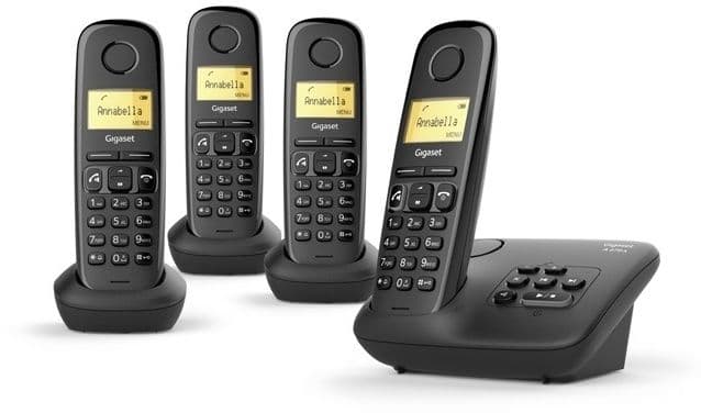 Gigaset A270A - DECT-telefoon - 4 handsets - Antwoordapparaat (4 handsets)