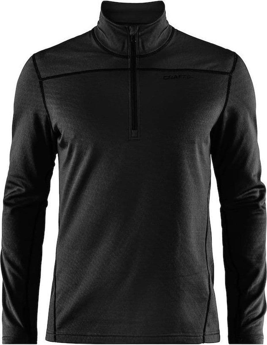 Craft Pin Halfzip - Wintersportpully Heren - Zachte stof - Black