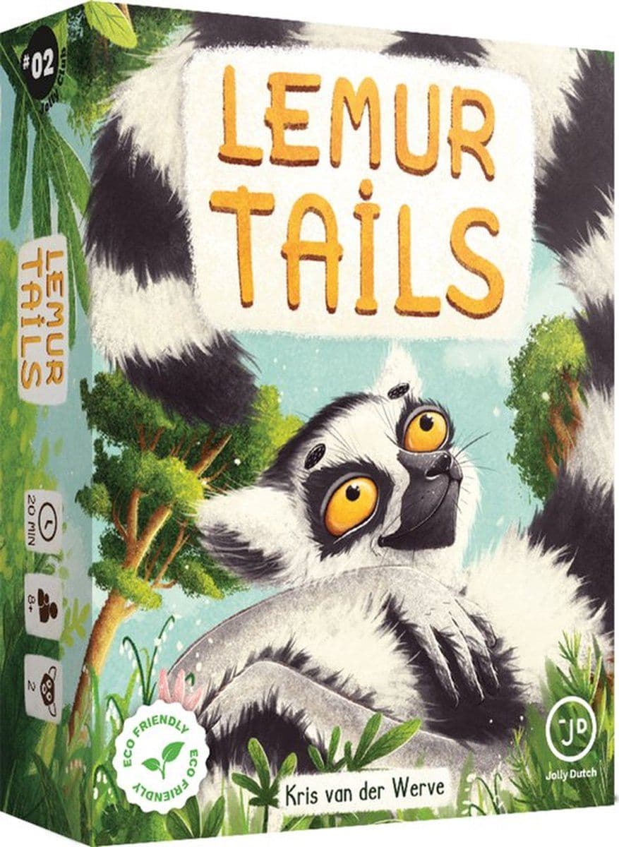 Lemur Tails - Kaartspel JD - Maak lange staarten - 2 spelers vanaf 8 jaar