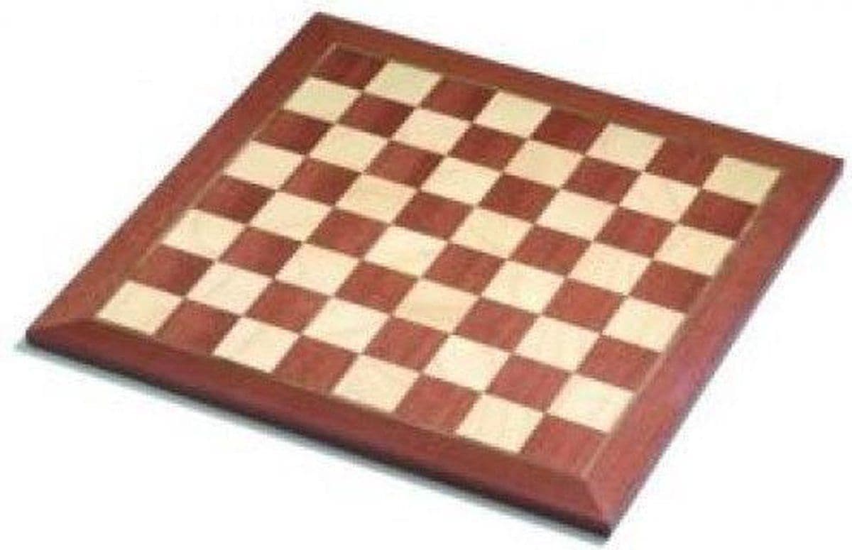 Schaakbord mahonie/ahorn ingelegd V.50mm.48cm