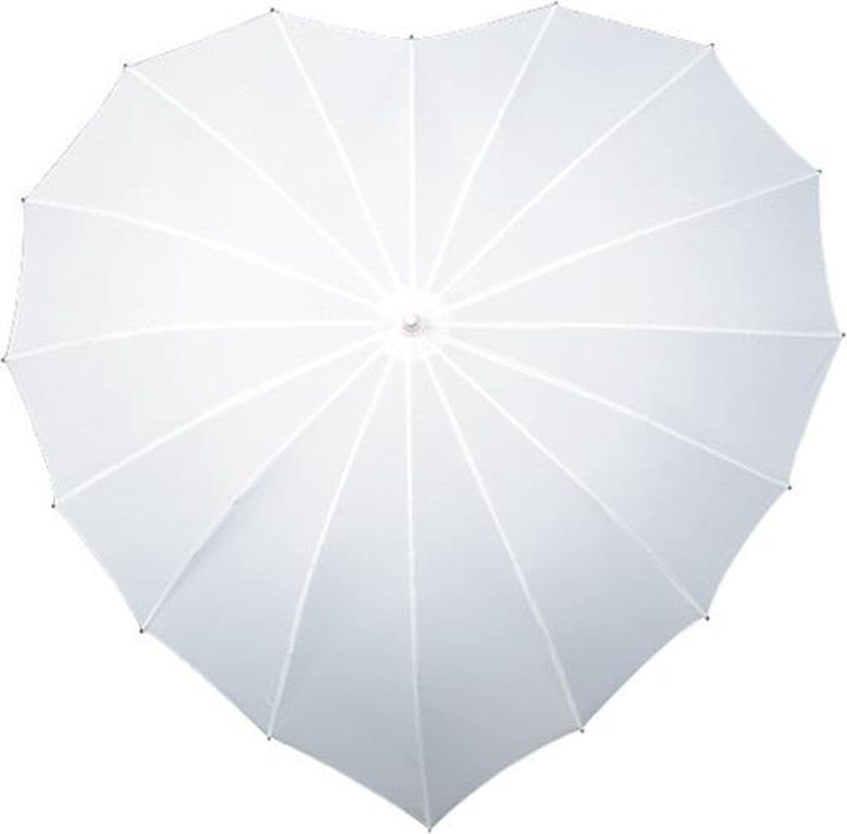 Impliva Hartparaplu - Hartvormig - UV-Bescherming - Ø 84 cm - Wit