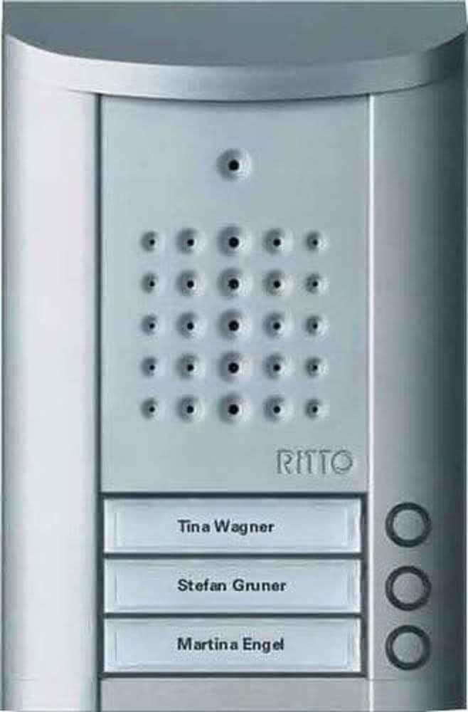 Ritto Entravox - Deurstation Audio - 3 belknoppen LED - Zilver