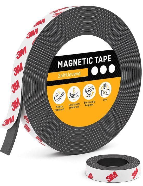 LUFT - Zelfklevende magnetische strip - 12m x 2cm - Waterdicht