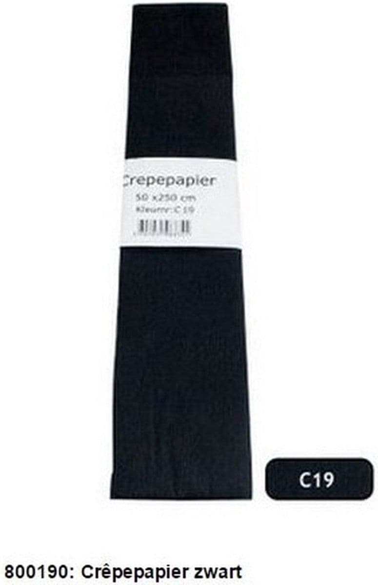 10 vel crêpepapier zwart 100559