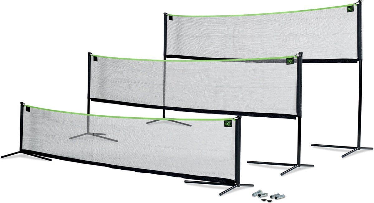 EXIT verstelbaar sportnet - 243x500 cm - 3 hoogtes - zwart