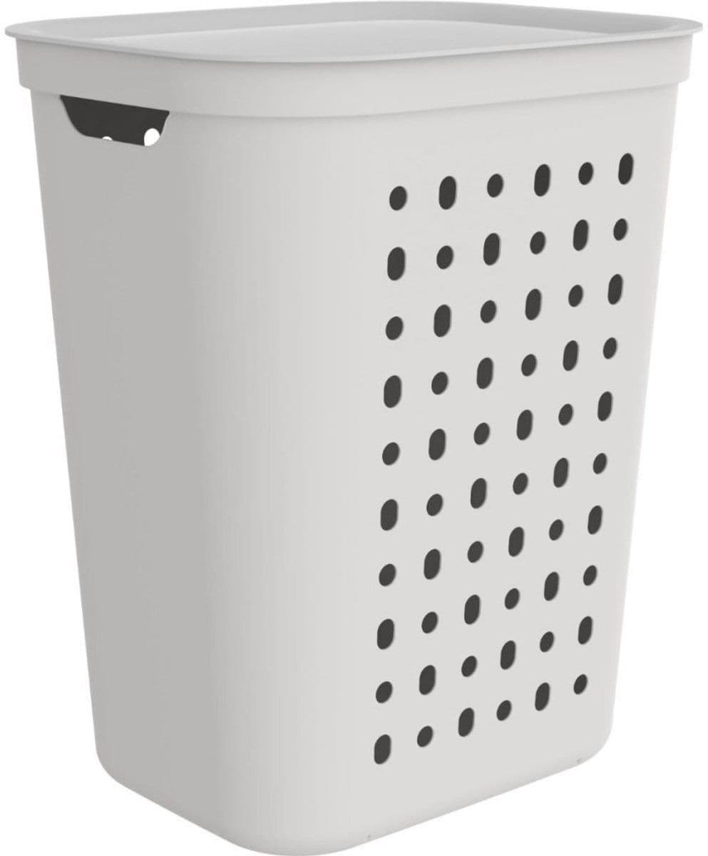 Rotho Jona - Wasmand 55L - Klapdeksel - Wit