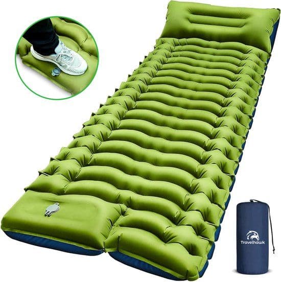 Travelhawk Zelfopblazende Slaapmat - Automatisch opblazend - Waterdicht - Blauw