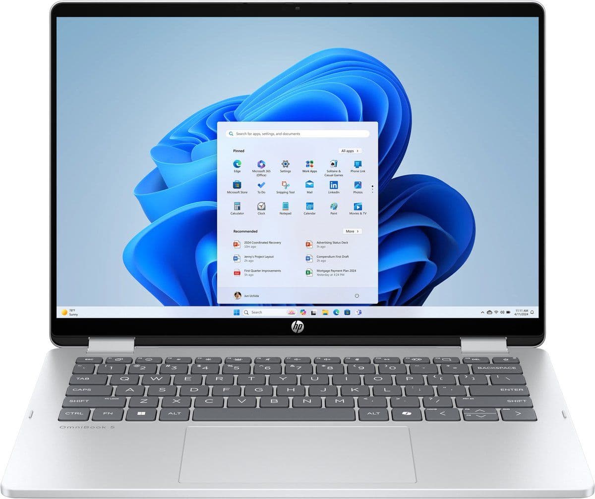 HP OmniBook 5 Flip 14-fp0023dx - 2-in-1 Laptop - Intel Core 7 150U - 16 GB RAM - 512 GB SSD - 14 inch Touchscreen