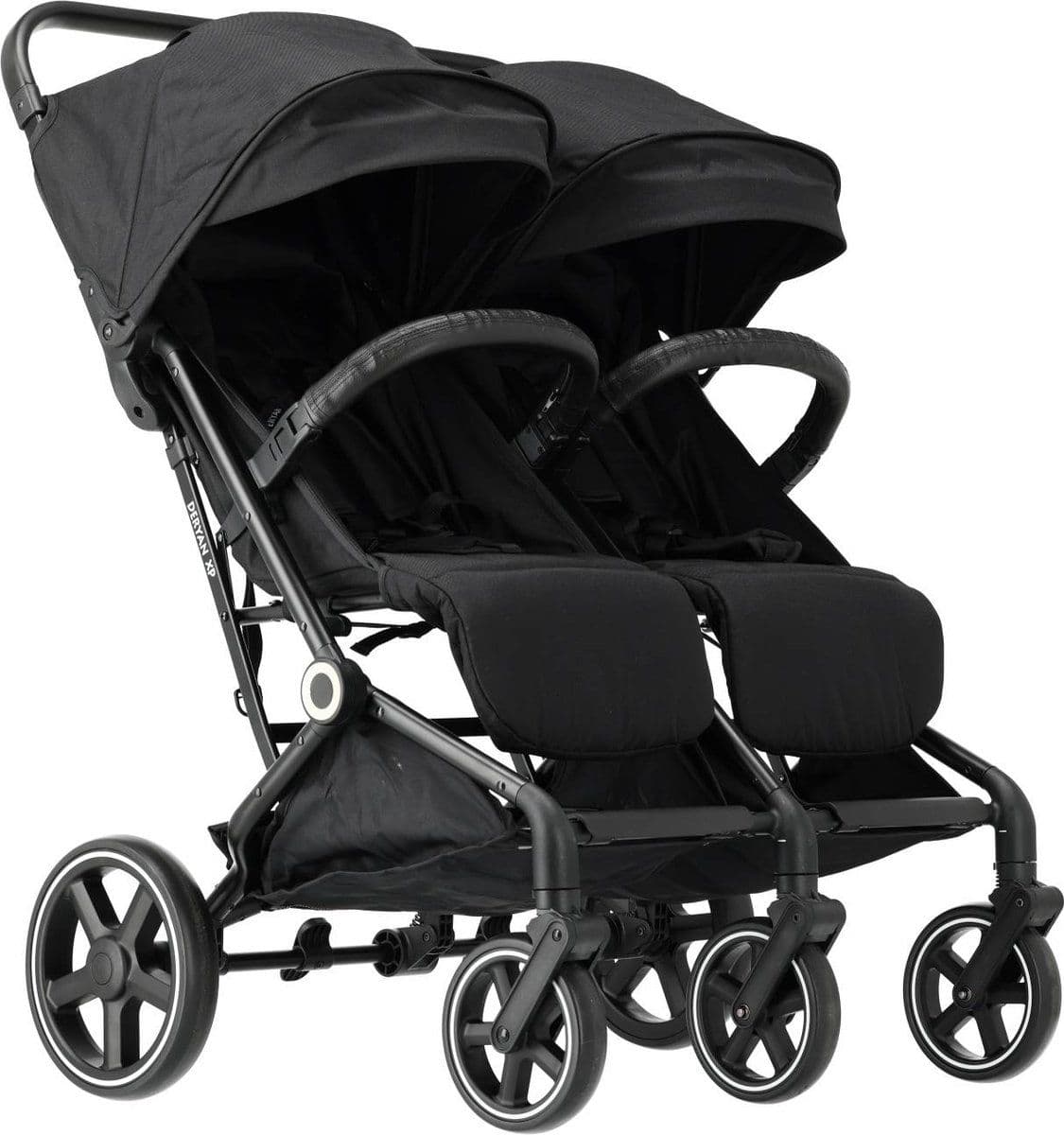 Deryan Luxe XP Twin Buggy XL - Dubbele buggy - Compact lichtgewicht - Zwart