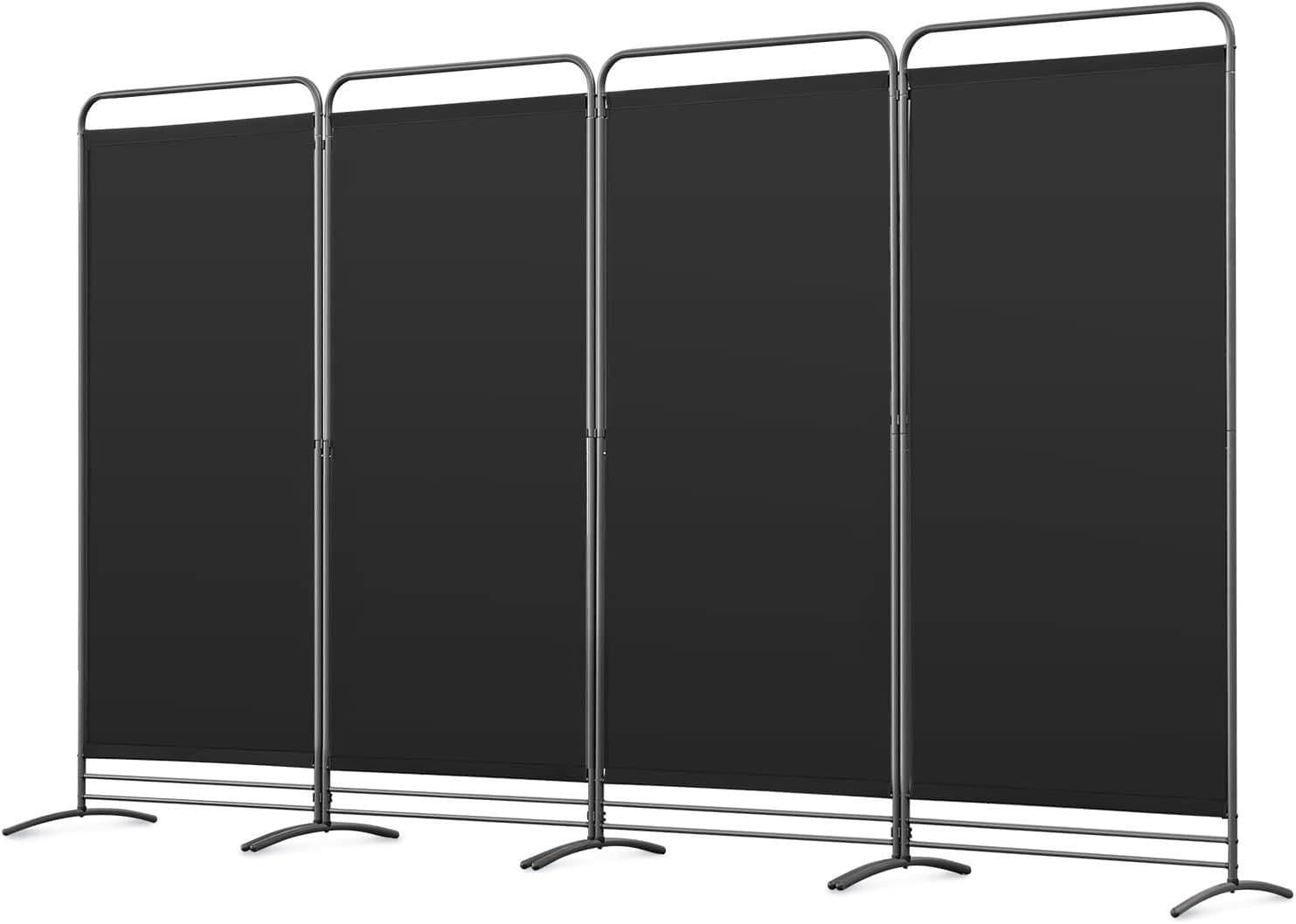 Angel Living Kamerscherm - 4 Panelen - 324 x 180 cm - Zwart