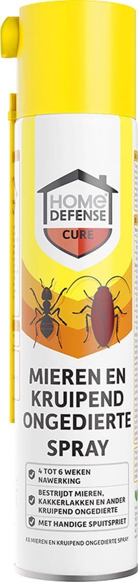 Home Defense - Mieren en Insectenspray 400ml - Effectief tegen mieren kakkerlakken vlooien bedwantsen - Insecticide
