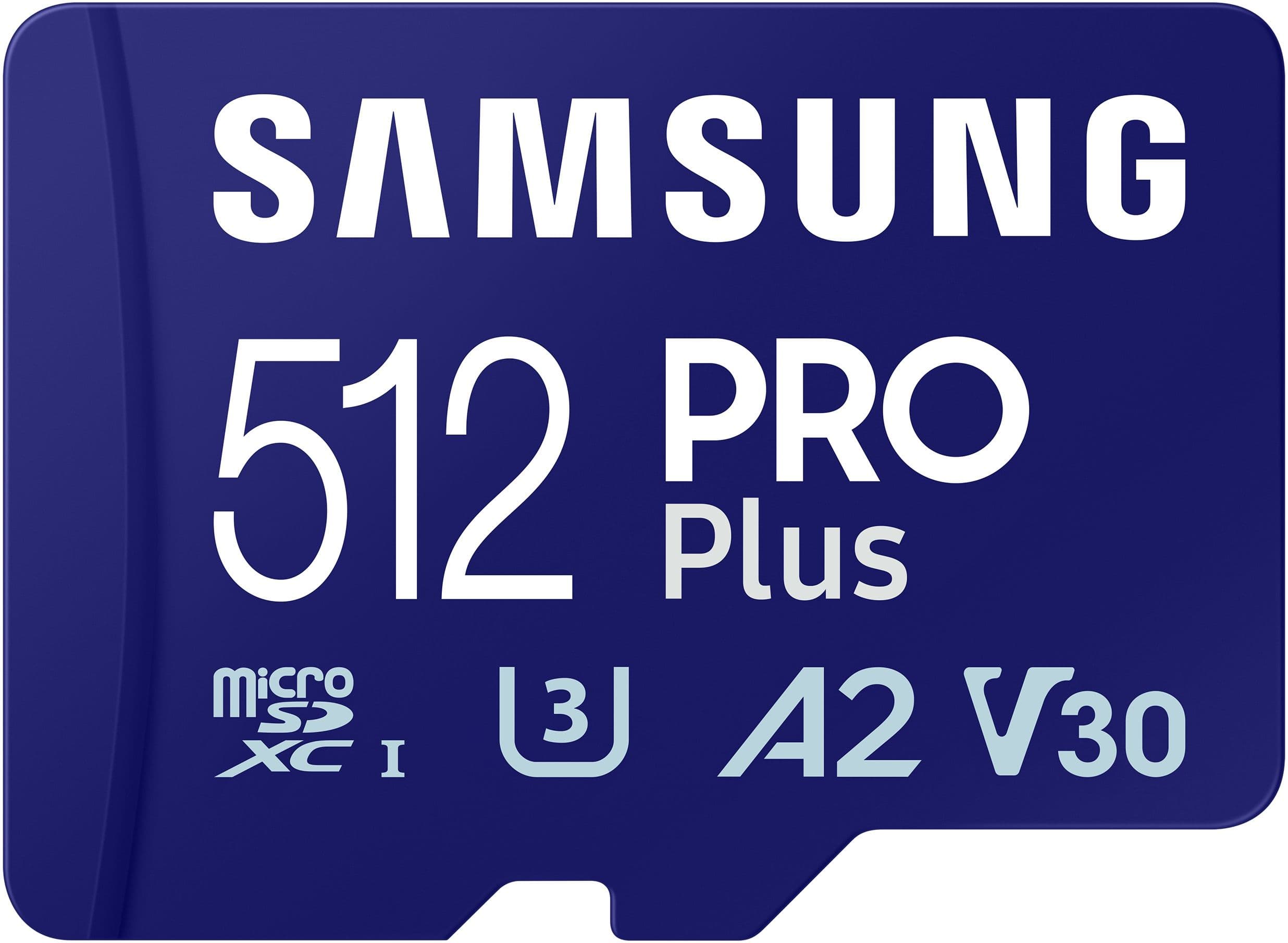 Samsung Pro Plus - microSDXC (2023) 512GB - UHS-I 180 MB/s - Blauw