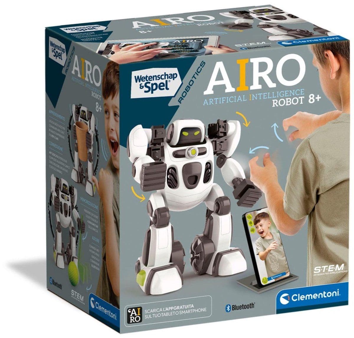 Clementoni AIRO - Interactieve robot - AI gedreven - Bluetooth - Speelgoed van het Jaar (2024)