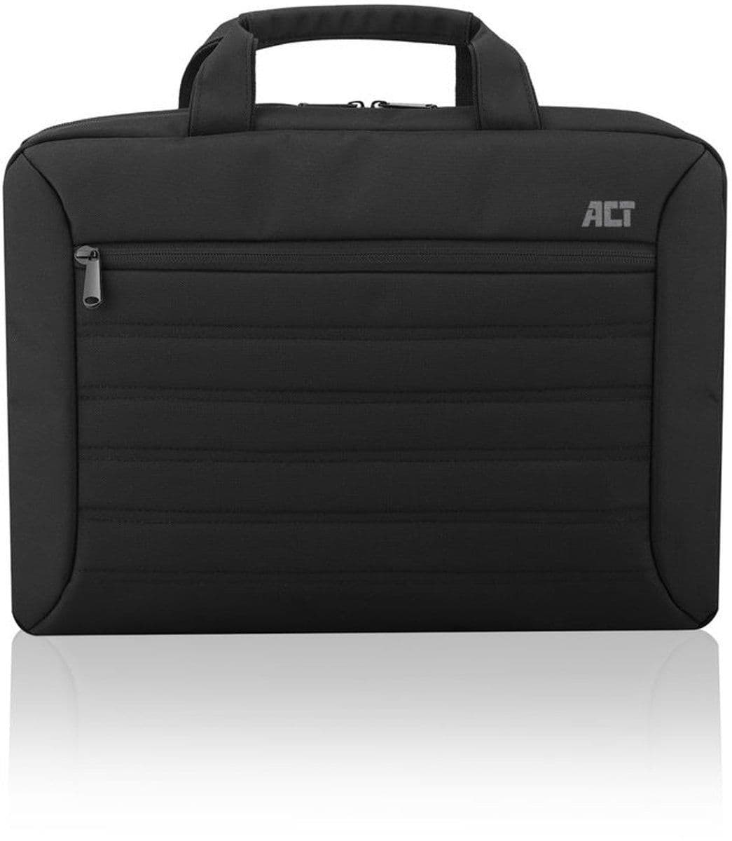 ACT AC8525 - Schoudertas voor laptops tot 16 inch - Gerecycled materiaal - Zwart