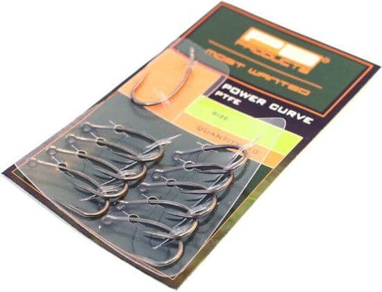 PB Products - Power Curve Hook PTFE - Karperhaken - Maat 2 - Zwart (10 stuks)