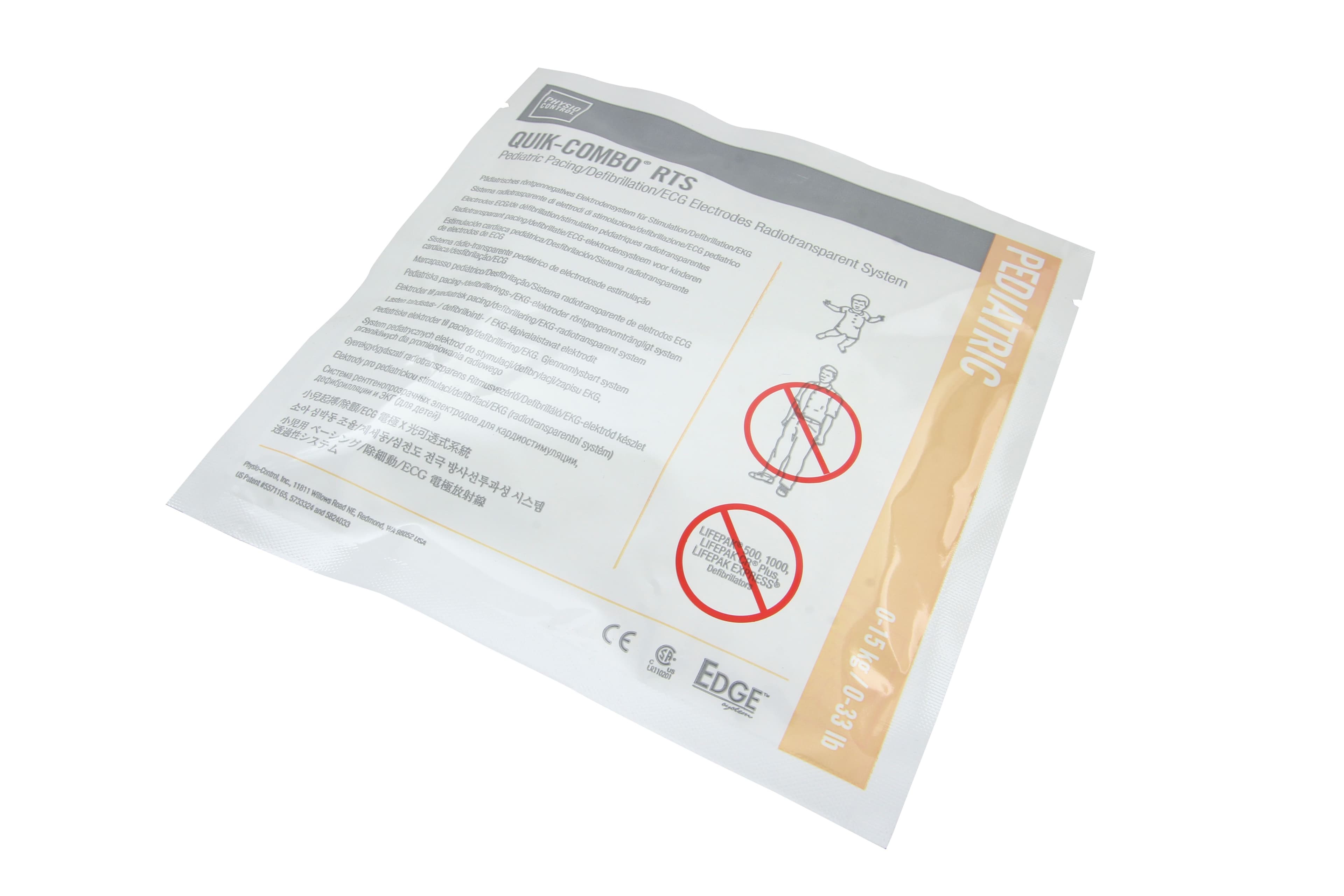 Originele Quik combo RTS defi-elektroden Physio Control LP10, LP12, LP15, LP20 - 11996-000093