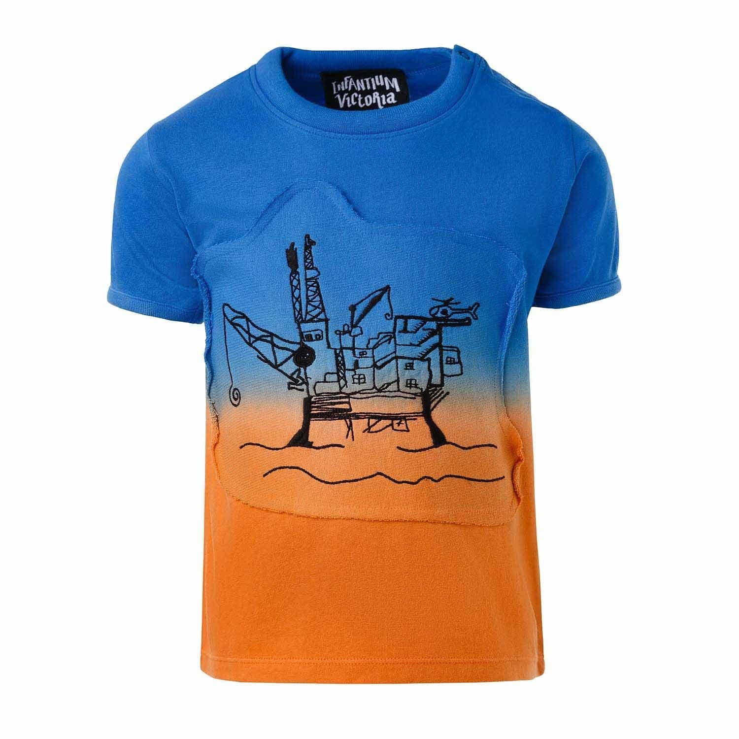 Infantium Victoria Dip Dye T-shirt met booreiland