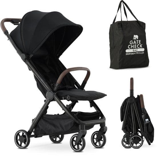 Deryan Air Buggy - Vliegtuig Buggy - 8 kg - Geïntegreerde Tas - Zwart