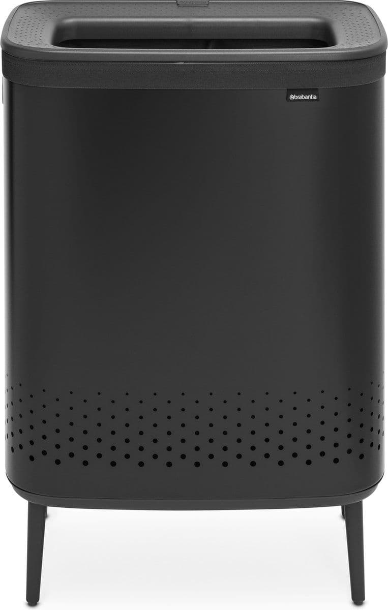 Brabantia Bo Hi Wasmand - 2 x 45 l - 2 Vakken - Matt Black (2 stuks)