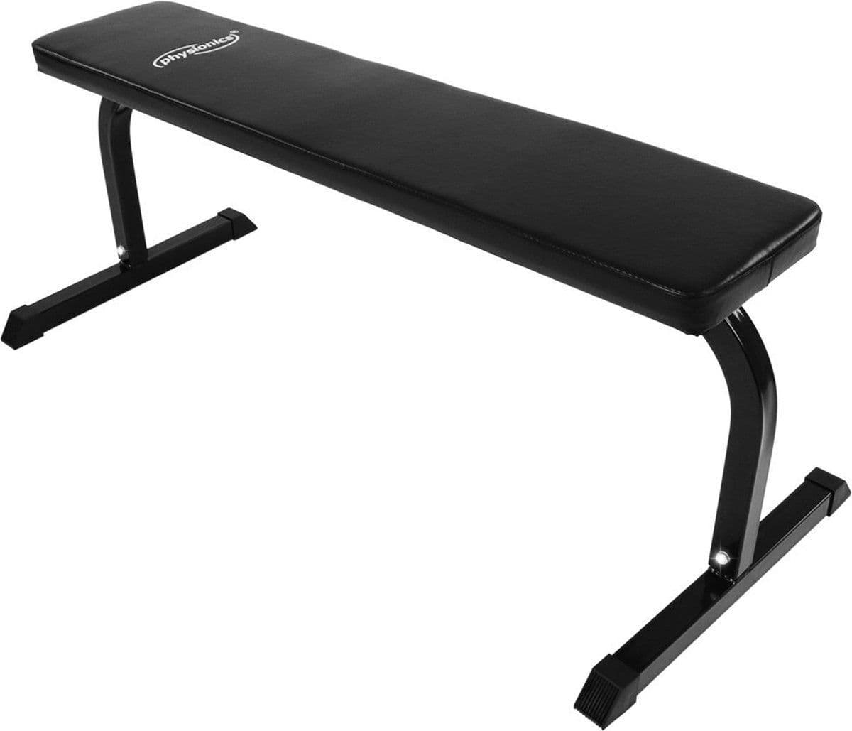 Physionics Vlakke Fitnessbank - Halterbank - Zwart