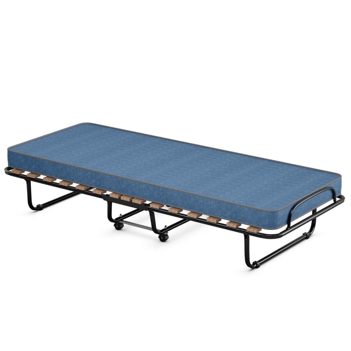 Coast Logeerbed - Inklapbaar - Traagschuim - Zwart - 190 x 80 x 33 cm