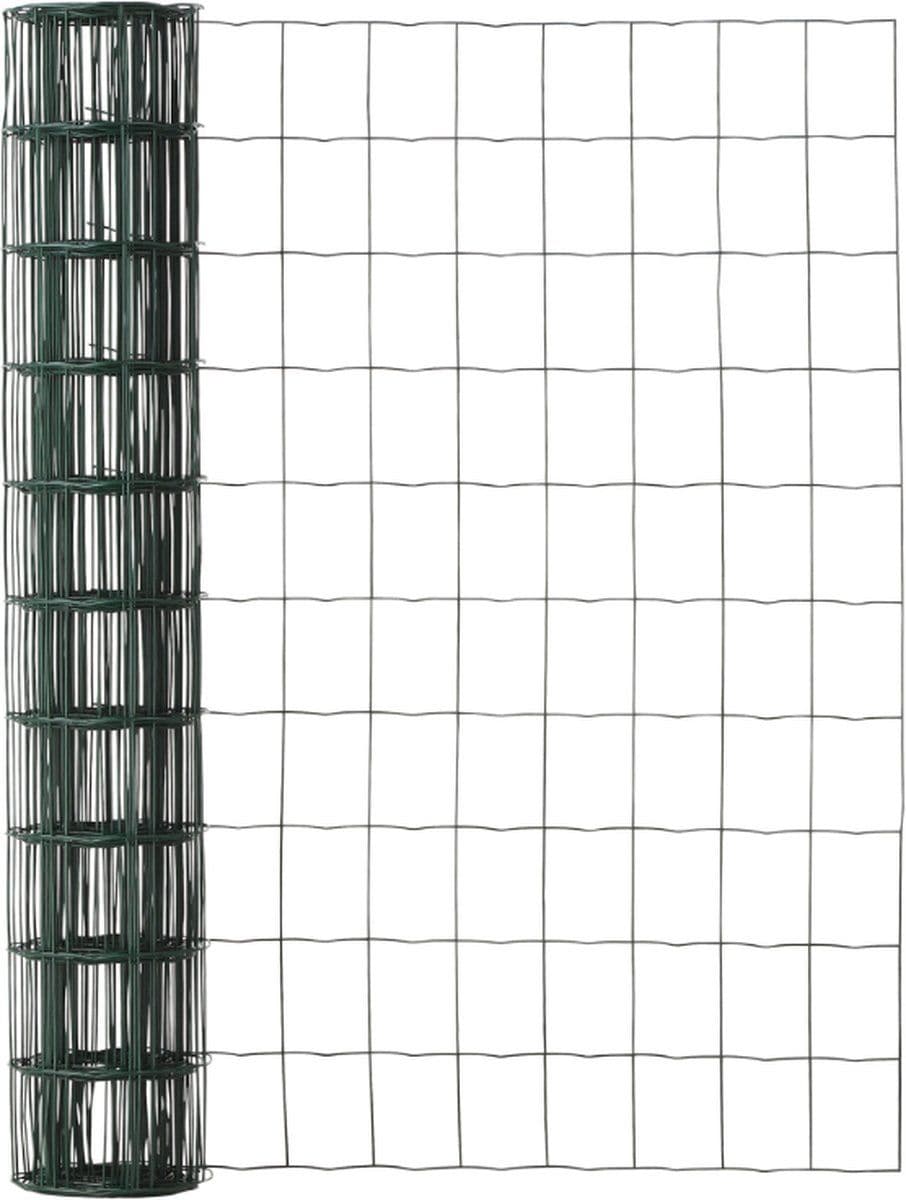 Handson Tuingaas - Tuingaas rol - Geplastificeerd staal - 100 cm hoog - 10 m lang - Groen (1 rol)