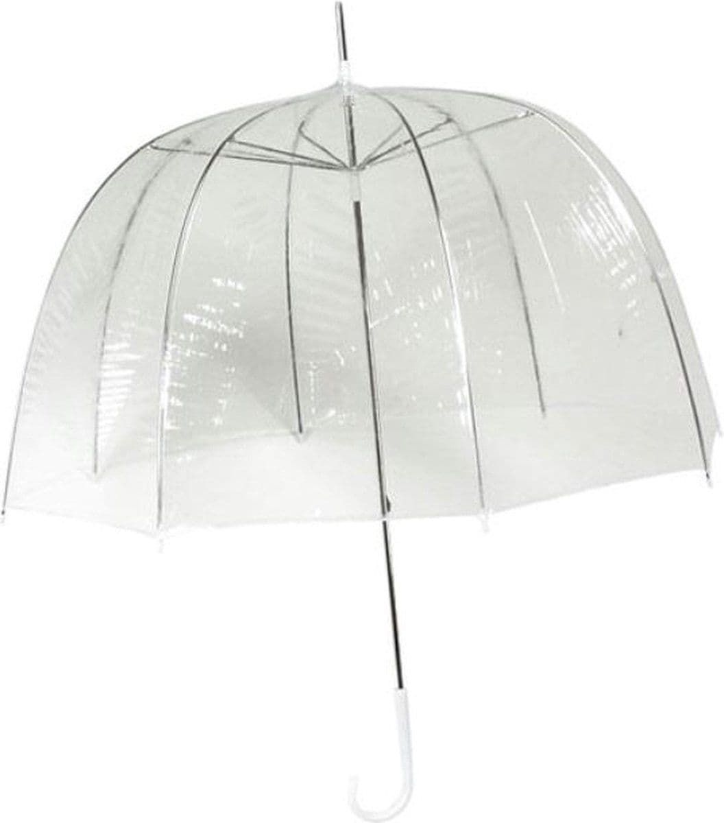 Impliva Koepelparaplu - 75 cm - Aluminium stok - Transparant