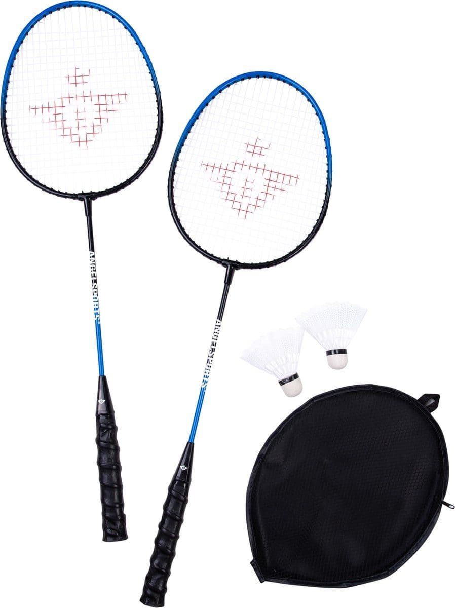 Badmintonset 857030 - Badminton - 2 rackets tempered steel - 2 shuttles