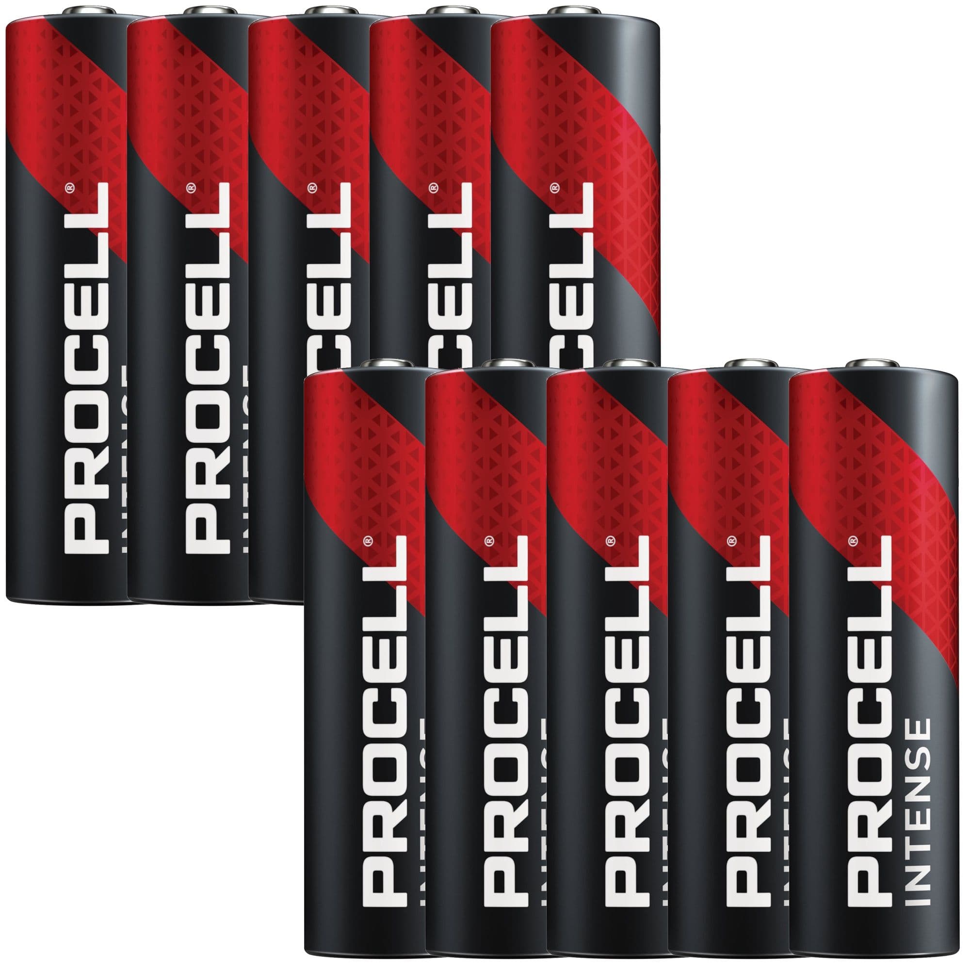 10 stuks Duracell Procell Intense Alkaline AA Mignon LR06 1.5V in een doos, voor energie-intensieve