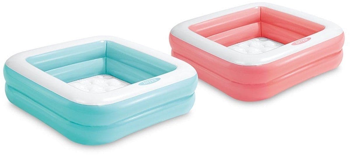 Intex Babybadje 85x85x23 cm - Opblaasbaar kinderbad - Inclusief reparatiesetje - Groen