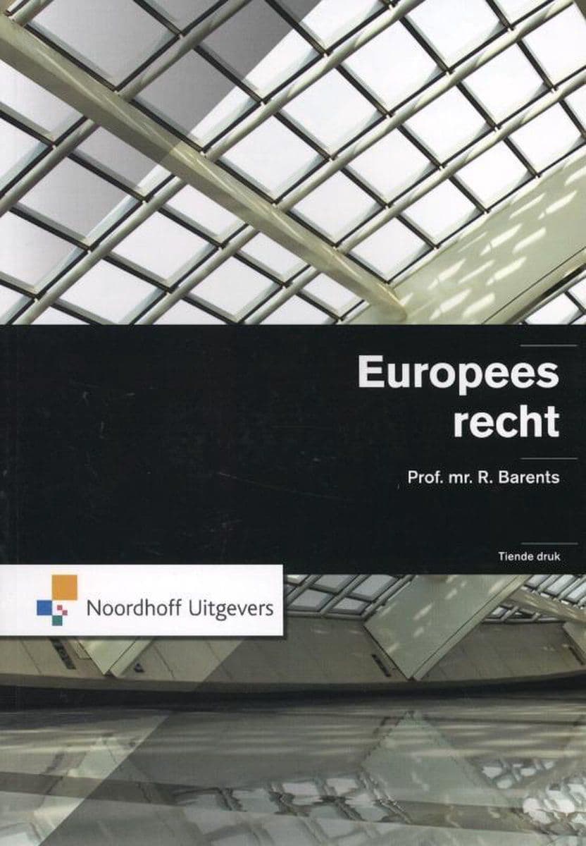 Europees Recht - Paperback - 10e druk - R. Barents (9789001814175)