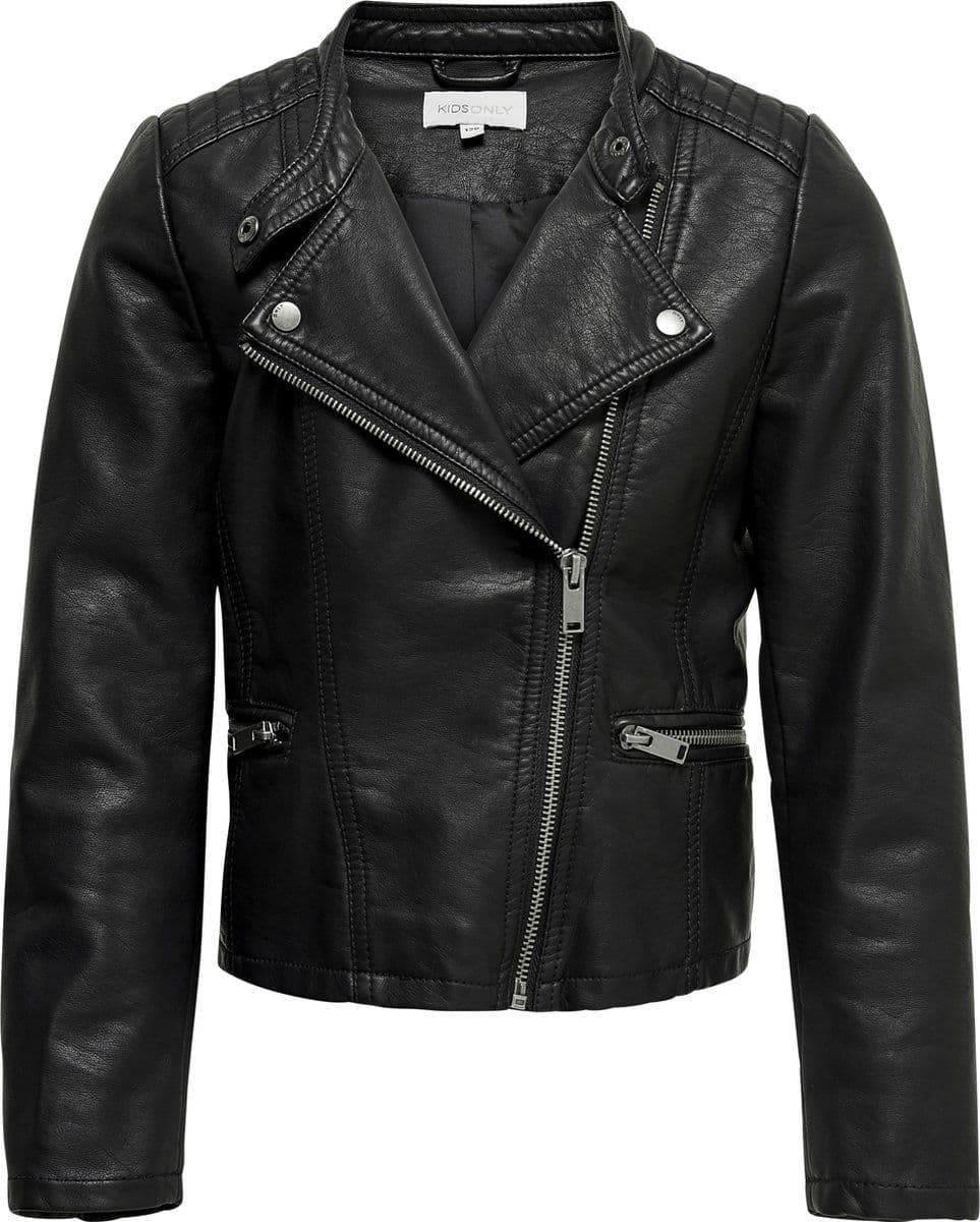 KIDS ONLY KONFREYA - Biker Jas - Imitatieleer - Zwart - Maat 164