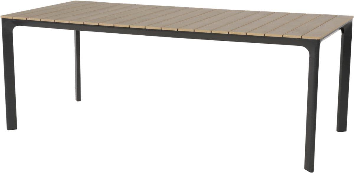 Arezzo tuintafel rechthoek polywood teaklook 200x90 cm