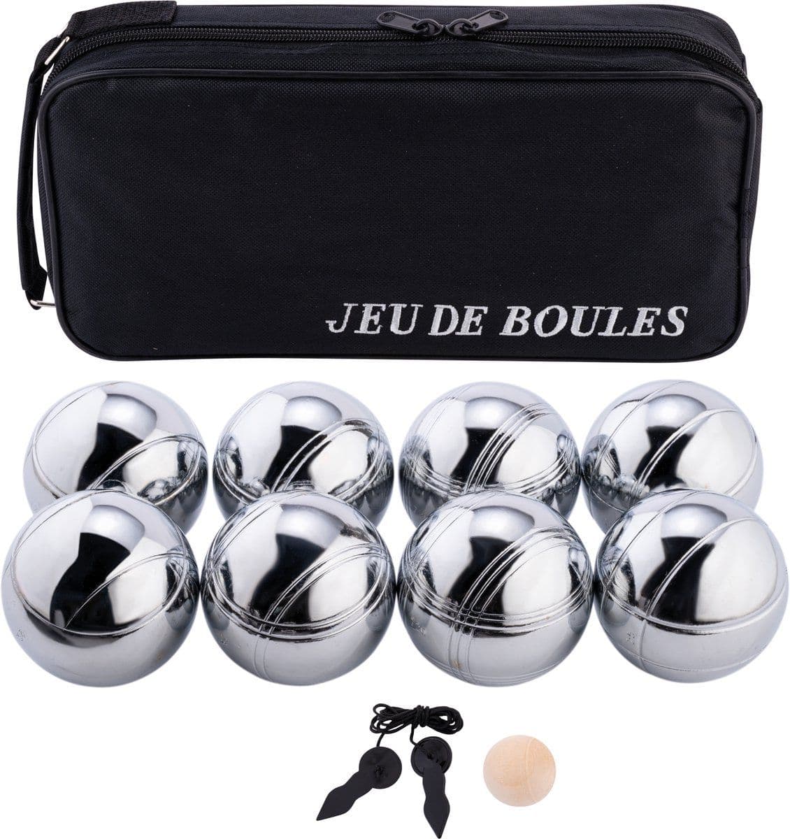 Engelhart Jeu De Boules Set - 8 Metalen Ballen - Inclusief Tas