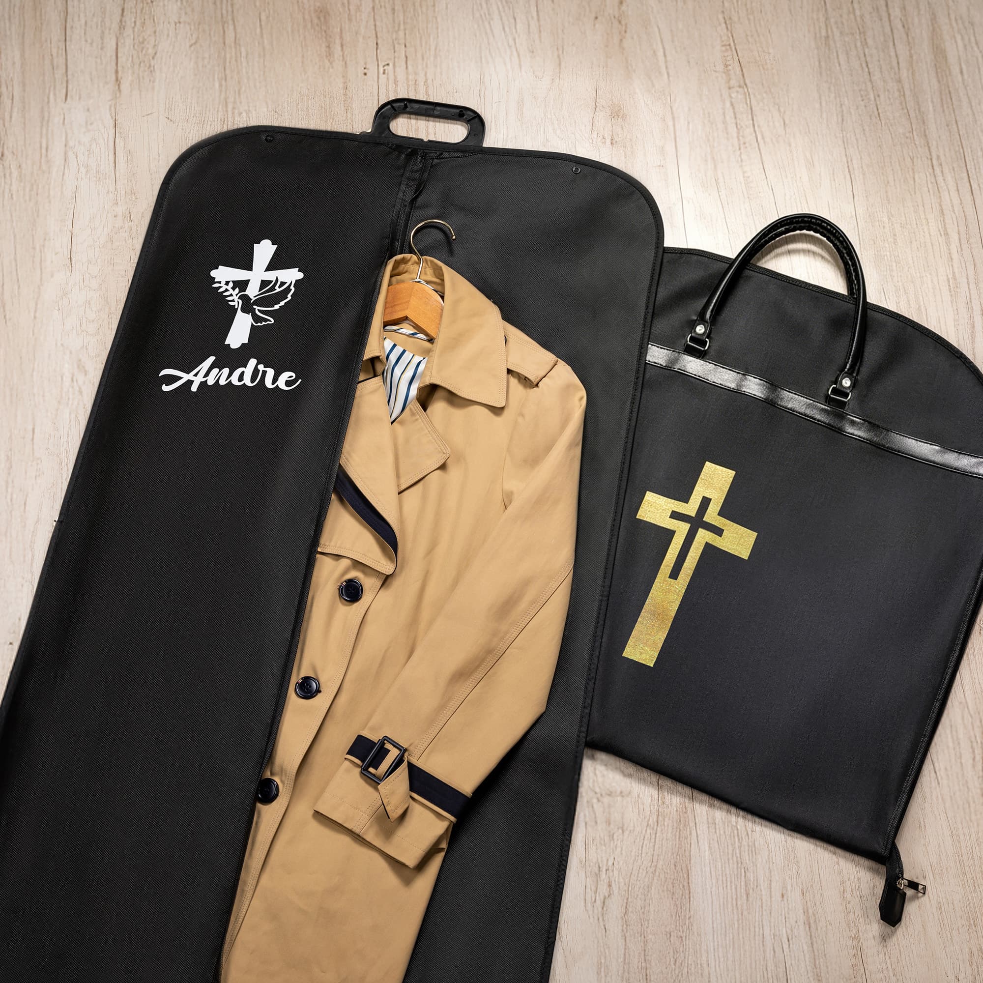 Gepersonaliseerd kruis geloof ontwerp Oxford waterdicht opknoping kleding tas met handvat en naam verjaardag kerstcadeau voor Pastor Geestelijke