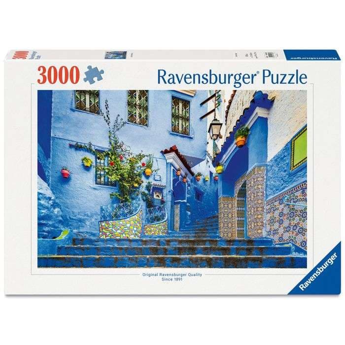 Ravensburger - Puzzel voor volwassenen 3000 stukjes - Marokko in blauw - 14 jaar en ouder - Puzzel van topkwaliteit, gemaakt in Europa - 12001893